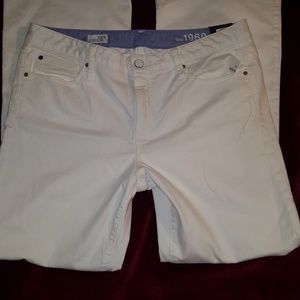 GAP 1969 LONG & LEAN WOMEN'S WHITE JEANS NWT STRET